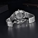 Водонепроникний чоловічий кварцовий годинник з хронографом Pagani Design PD-1761 Silver-Black, фото 4