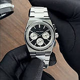 Водонепроникний чоловічий кварцовий годинник з хронографом Pagani Design PD-1761 Silver-Black, фото 7