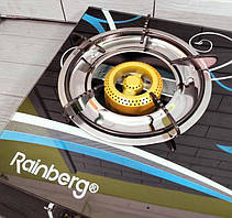 Газова плита таганок на 2 конфорки Rainberg RB-2231 настільна з п'єзопідпалом, склокераміка, фото 5