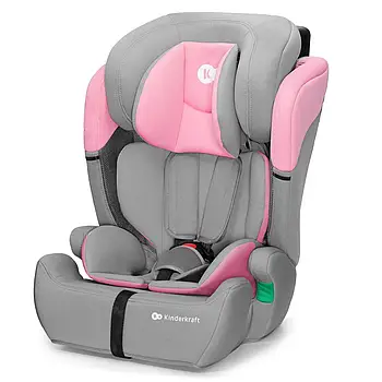 Автокрісло Kinderkraft Comfort Up i-Size Pink (група 1/2/3, від 76 до 150 см, 9-36 кг) Сіро-рожеве