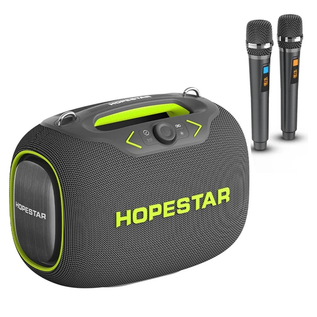 Колонка Hopestar Рarty Вoх здинаміками великої мощності та двома мікрофонами