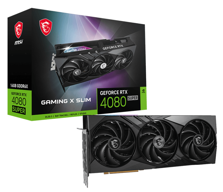 Відеокарта GeForce RTX 4080 Super 16GB MSI Gaming X Slim (RTX 4080 SUPER 16G GAMING X SLIM)
