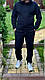 Теплий спортивний костюм чоловічий на флісі синій, фото 3