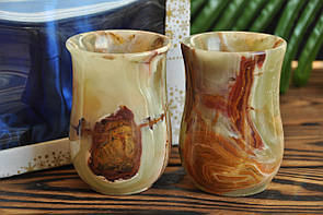 Набір з натурального оніксу, 120 ml (колір, як на фото)