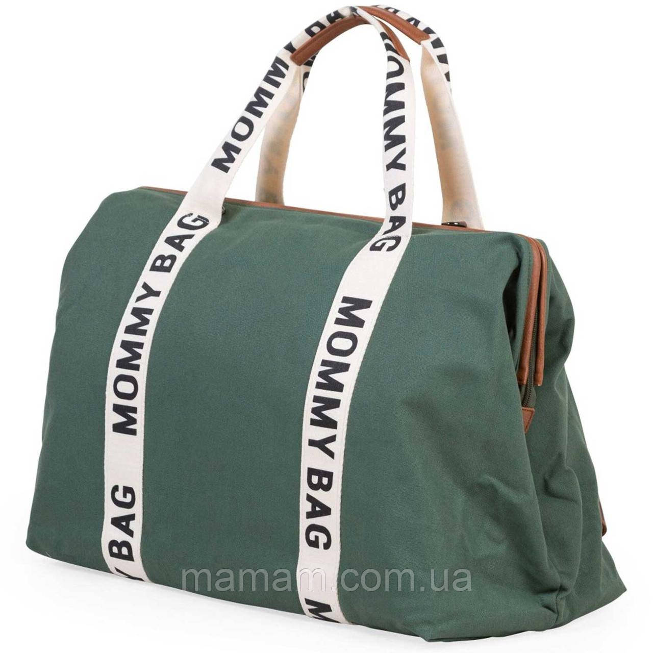 Сумка для мам Childhome Mommy Bag Signature Canvas Green, фото 1