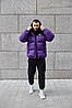 Чоловіча зимова куртка The North Face Tnf фіолетова Норд Фейс ТНФ коротка тепла молодіжна, фото 5