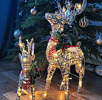 Новорічний Лед олень 50 см світиться, Новорічні фігурки що світяться, Гірлянди новорічні світлодіодні