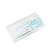 Голка хірургічна ріжуча 3/8 кола 0,8 мм х 22 мм, з трикутним кінчиком SURGIWELOMED № 12, 12 шт/уп