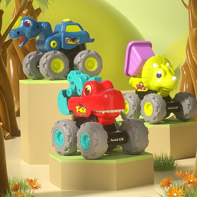 Захопливий інтерактивний набір спецтехніка Ігрові інерційні машинки динозаври з рухомими елементами