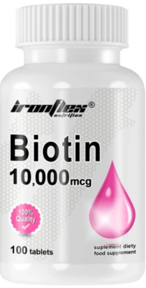 Біотин для волосся IronFlex Biotin 10,000 mcg 100 tab