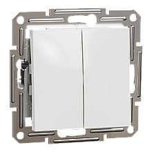 Вимикач Schneider-Electric Asfora 2-клавішний білий без рамки EPH0370121