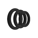 Силіконове кільце Cock Ring із 3 предметів (EasyToys), фото 4