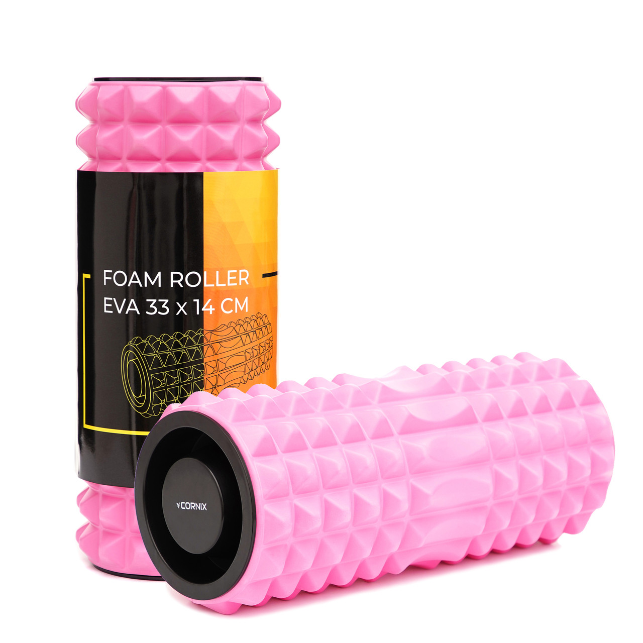 Масажний ролик Cornix EVA 33 x 14 см (валик, роллер) XR-0339 Pink