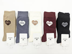 Шкарпетки жіночі високі Корона GIRL бавовняні однотонні літні (Розмір 36-41, 10 пар/уп. різнокольорові)