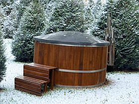 Дерев'яна купіль кругла з дуба LNK