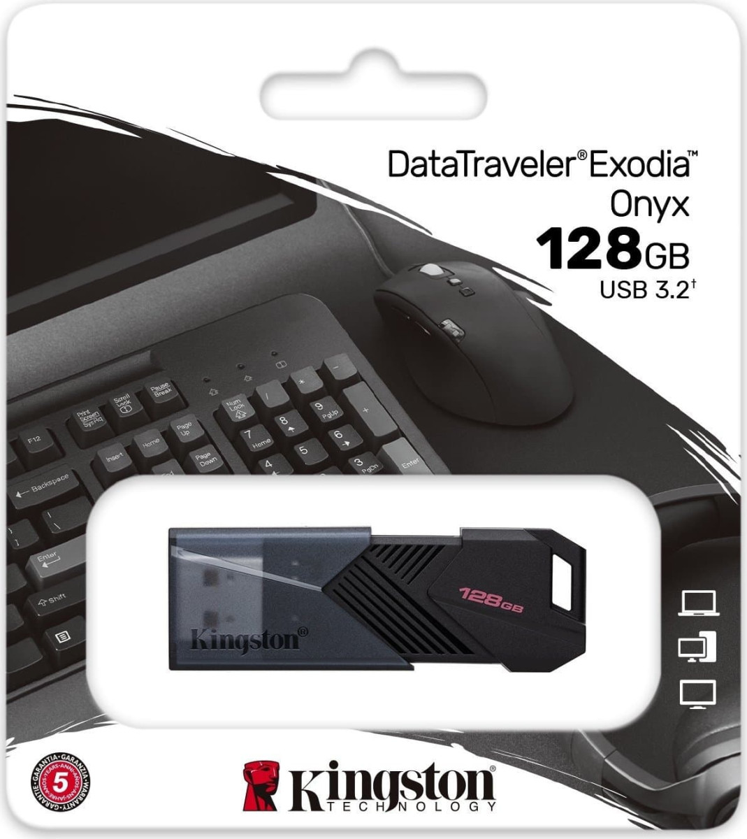 Флешка Kingston USB 3.2 DT Exodia Onyx 128GB Black