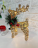 Олень що світиться, 30 см, Новорічний декор для дому, Новорічні прикраси олені, Олень led, Новорічний декор, фото 2