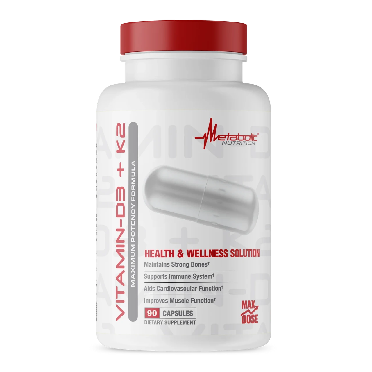 Вітаміни Д3+К2 Metabolic Nutrition Vitamin D3 7000 +K2 200 мкг 90 капс.