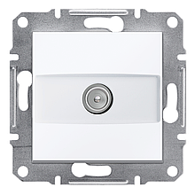 Розетка Schneider-Electric Asfora TV кінцева біла без рамки EPH3270121