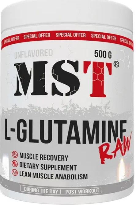 Глютамін MST L-Glutamine Raw 500 g без смаку