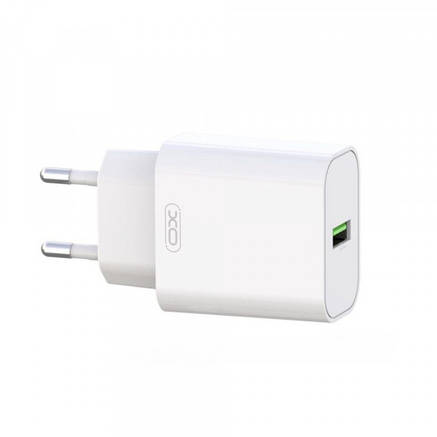 Мережевий зарядний пристрій usb для телефона зі швидким заряджанням 18 Вт QC3.0 Білий, фото 1