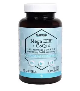 Омега-3 з Коензимом Q10 Vitacost-Synergy Mega EFA® + CoQ10 60 капс. .( смак полуниці )