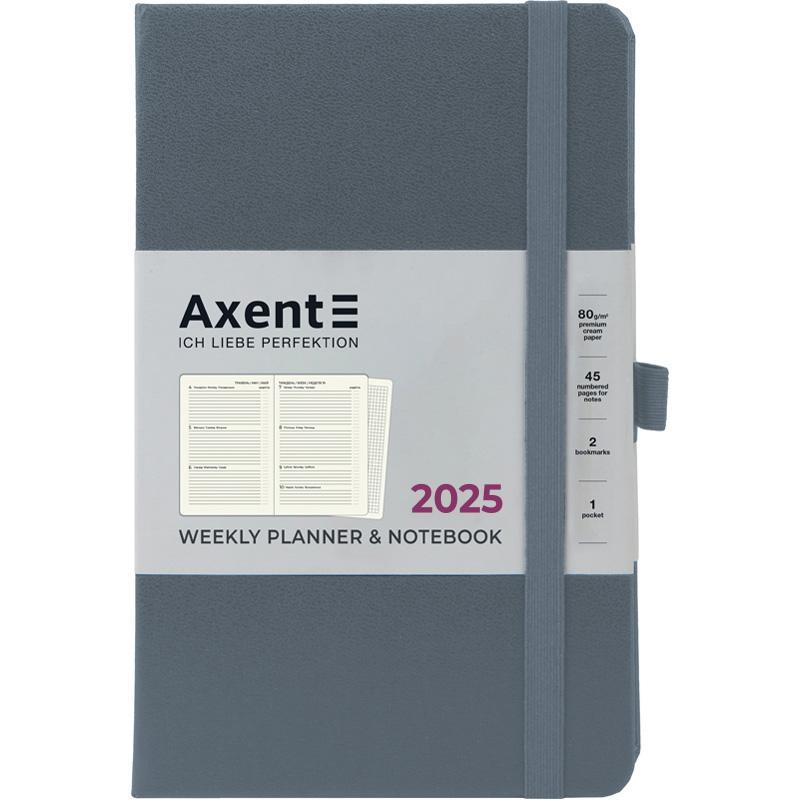 Щотижневик 2025 Axent Partner Strong 8505-25-62-A, 125x195 мм, сірий