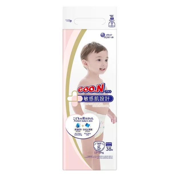 Підгузки Goo.N Plus для дітей (розмір 5(XL), 12-20 кг, 38 шт) 21000630
