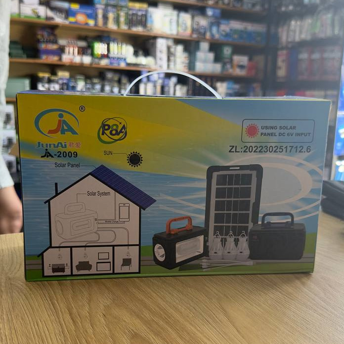 💚Система автономного освітлення із сонячною панеллю JanAi JA-2009, фото 1