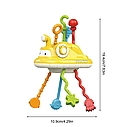 Логічна іграшка 1160 текстурне брязкальце прорізувач жовтий Підводний човен, фото 8