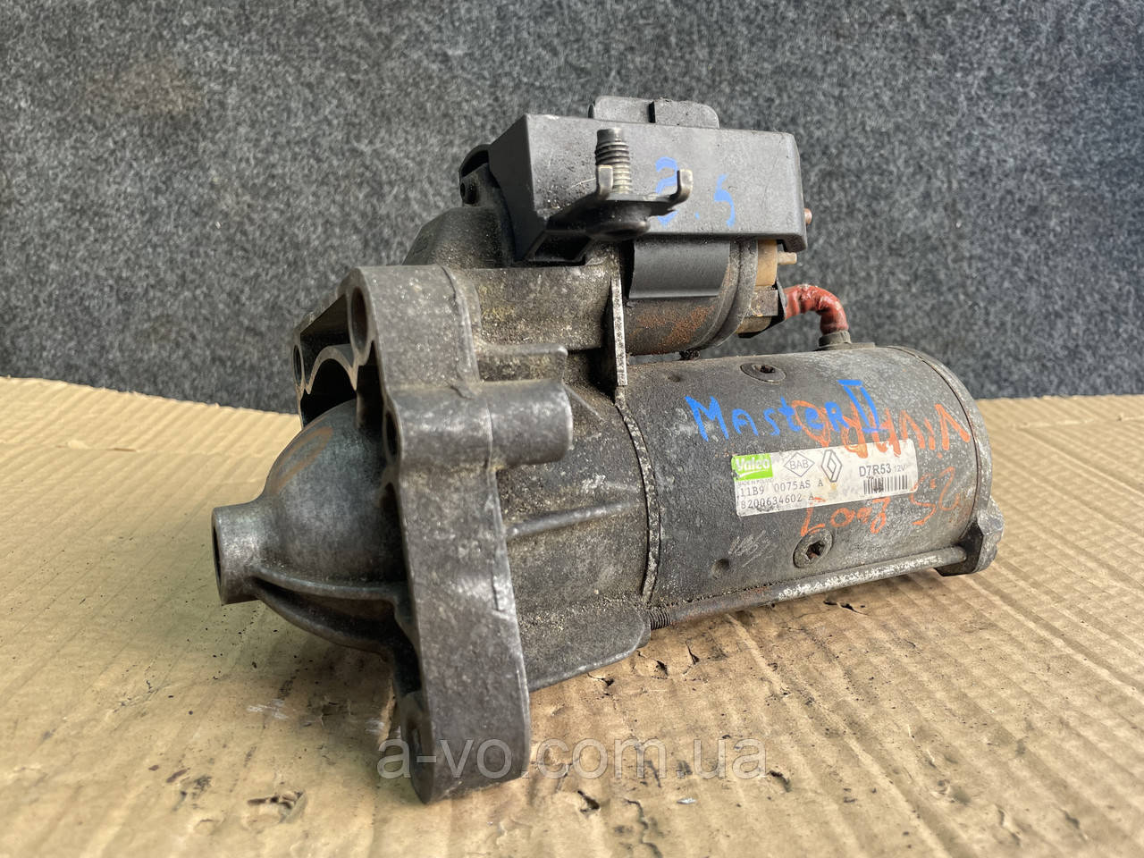 Стартер для Renault Master, Trafic, Laguna, Opel Movano, 2.5 dci, 8200634602A, D7R53, 10 зубов, фото 1