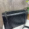 Модна жіноча міні сумочка клатч чорна, сумка для дівчат на плече, фото 6