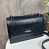 Модна жіноча міні сумочка клатч чорна, сумка для дівчат на плече, фото 7