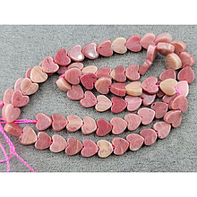 Намистини Родоніт серце 6мм