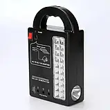 💚Ліхтар кемпінговий із функцією Power Bank сонячною панеллю і трьома лампочками GDPLUS GD-999, фото 4