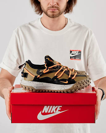 Кросівки чоловічі Nike Acg Mountain Fly Low Khaki Orange Взуття Найк Маунтін Флай хакі текстиль демісезон, фото 1