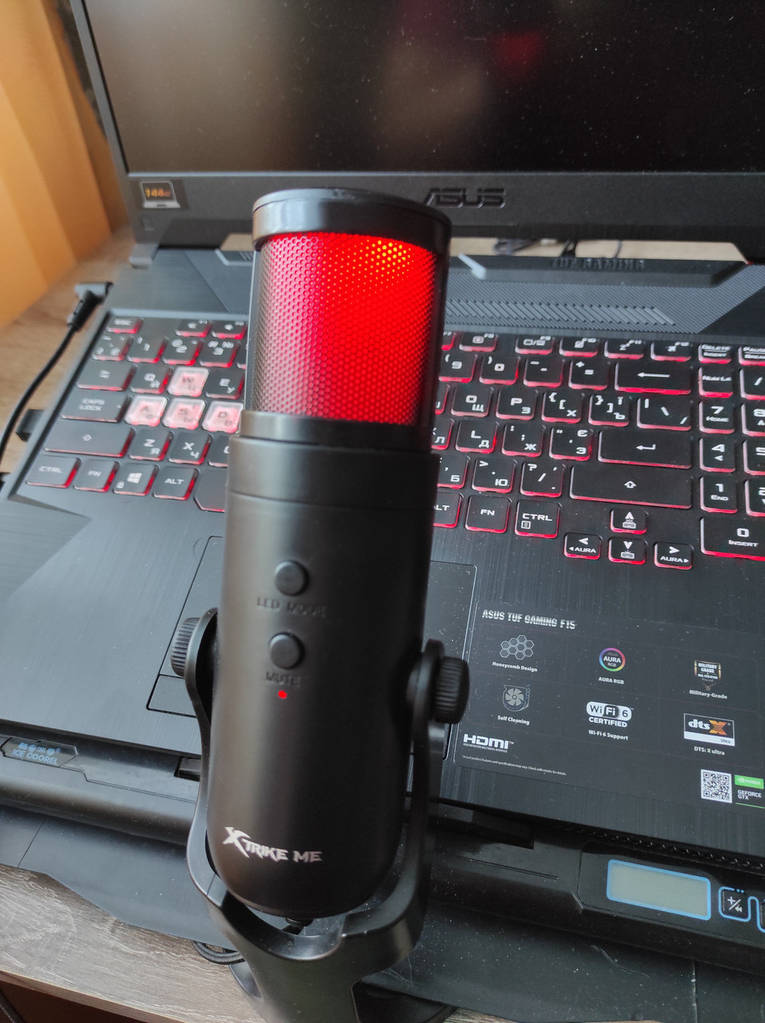 Мікрофон ігровий XTRIKE ME XMC-03 RGB, чорний - фото покупців 2