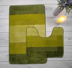 Набір килимків для ванної і туалету на гумовій основі (100х60см)