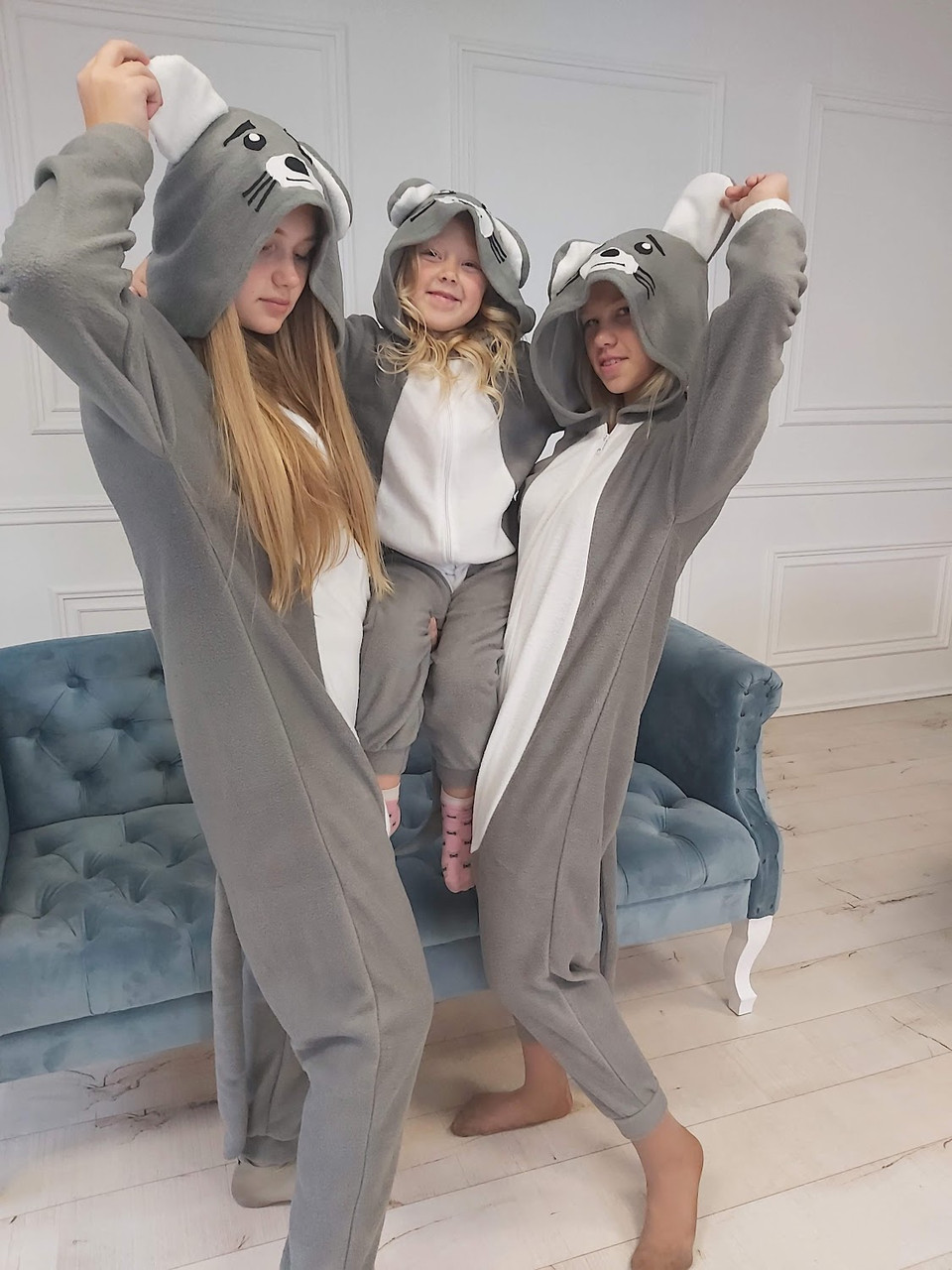Кігурумі костюм піжама Миша (розміри на зріст від 155 до 180 см) сіра, фото 1