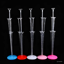 Світлодіодна підставка для повітряних кульок на 7шт | Блакитний круглий піддон, фото 4