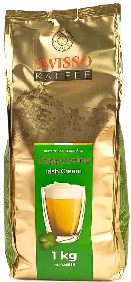 Капучино Swisso Kaffee Cappuccino IRISH Cream 1000г Німеччина (SWISSO IRISH CREAM 1кг)