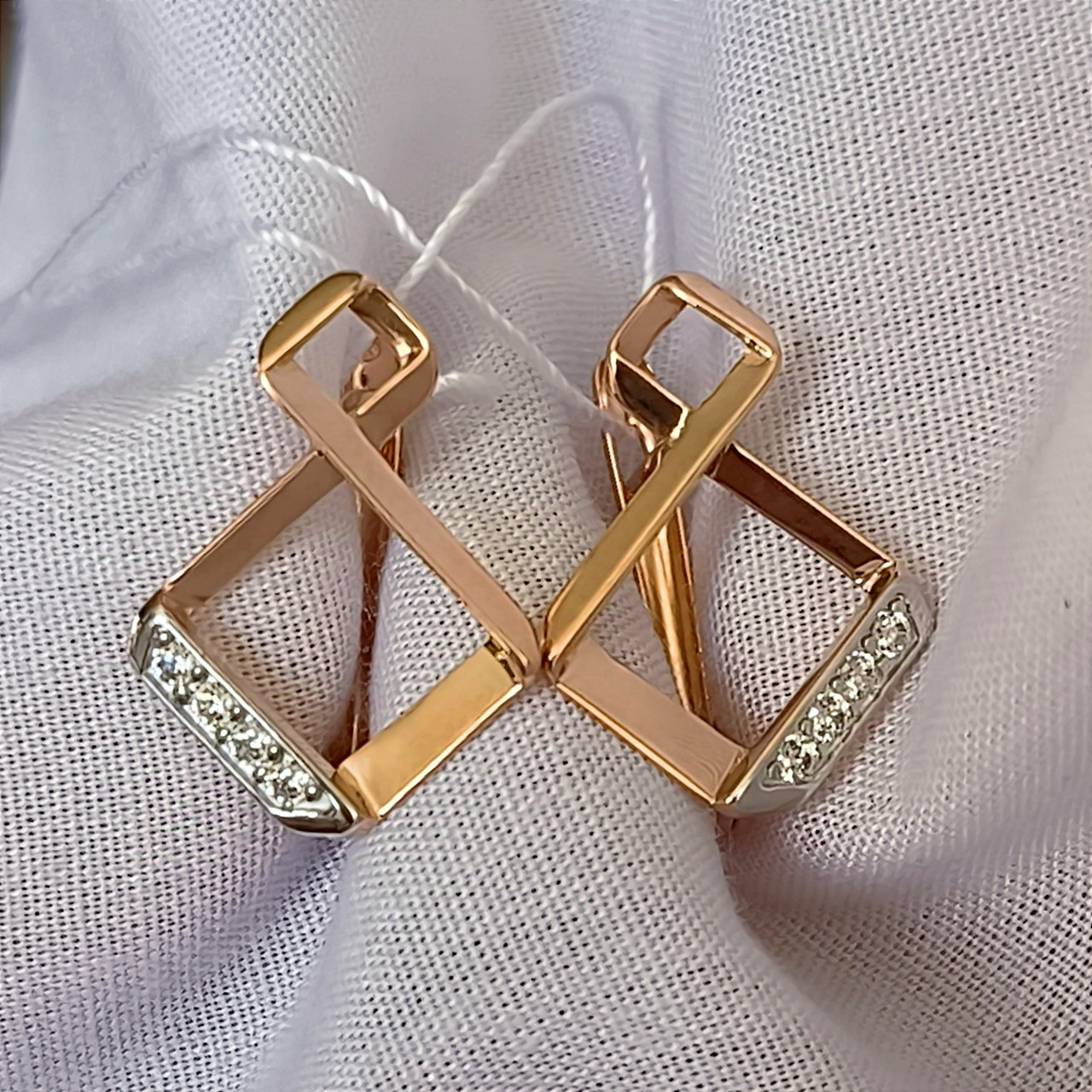 Золоті сережки Ukr-gold, фото 1