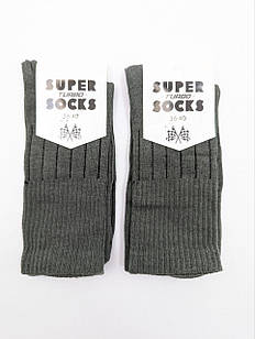 Жіночі високі шкарпетки Super Socks, однотонні спортивні тенісна резинка, розмір 36-40, 12 пар/уп. хакі