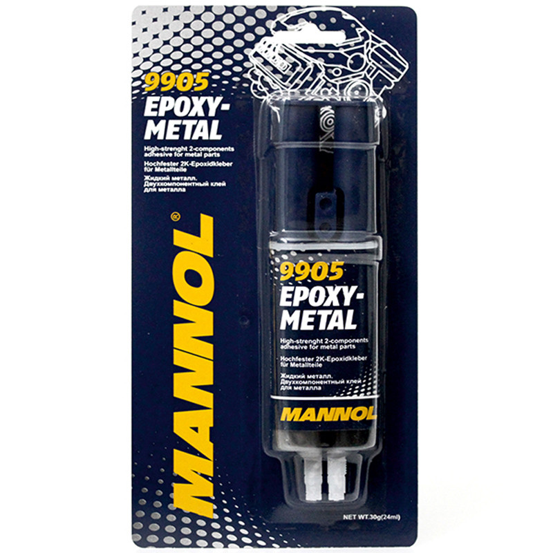 9905 Epoxi-Metal 30g/Клей епоксидний Epoxi - Metall (рідкий метал) Mannol 30 м