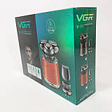 Бритва для гладкого гоління VGR, Портативне гоління, Професійний шейвер-електробритва ZJ-79, фото 3