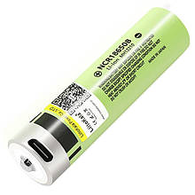 Акумулятор LiitoKala 34B-USB 18650 / NCR18650B / Type-C / Захист / 3A / 3400mah / Original