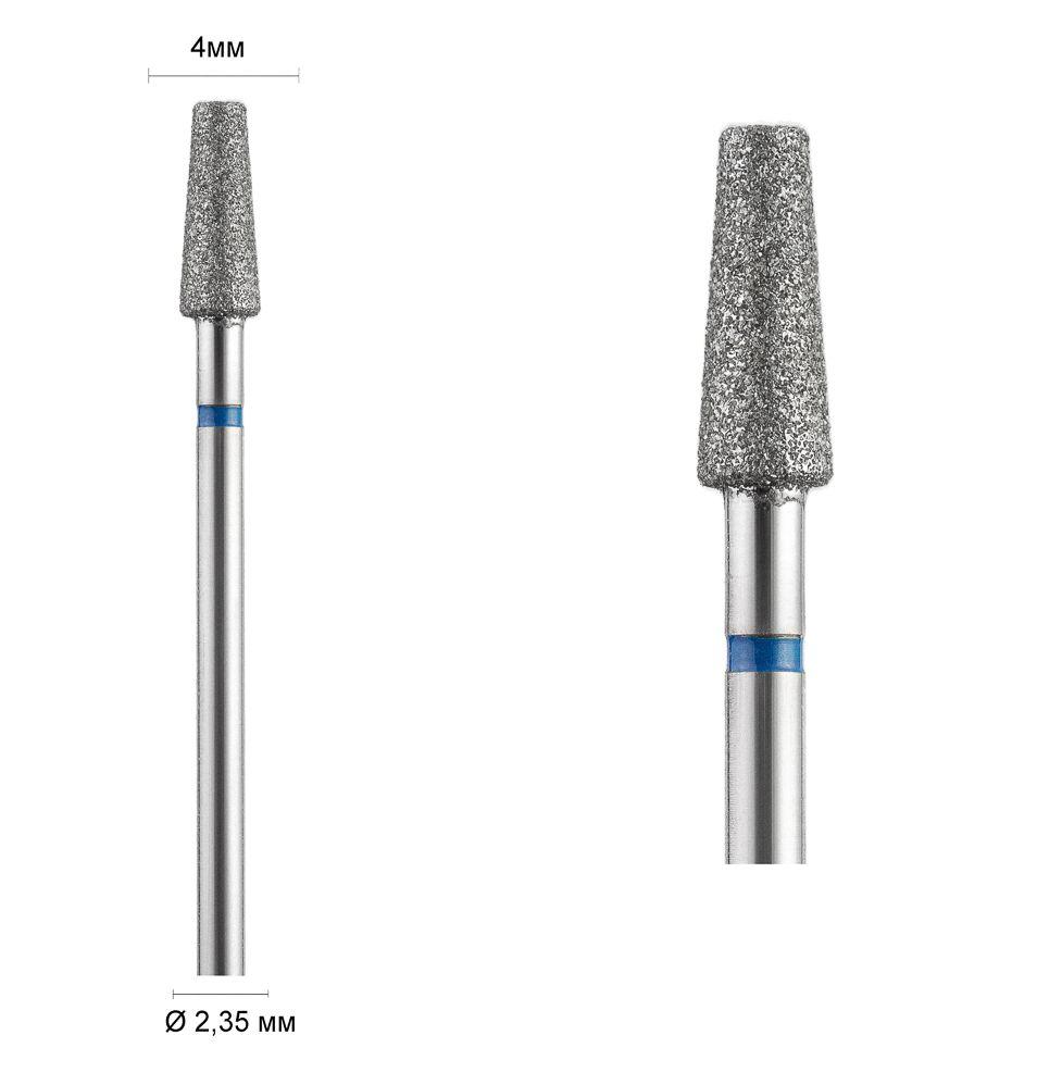 Фреза алмазна Ø 4 мм 173 конус посічений, синя насічка 524-040 DLX, фото 1