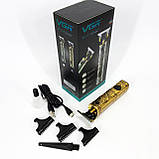 Електрична машинка для стрижки з насадками VGR, Електробритва для стрижки голови, Тример бездротовий MW-43, фото 8