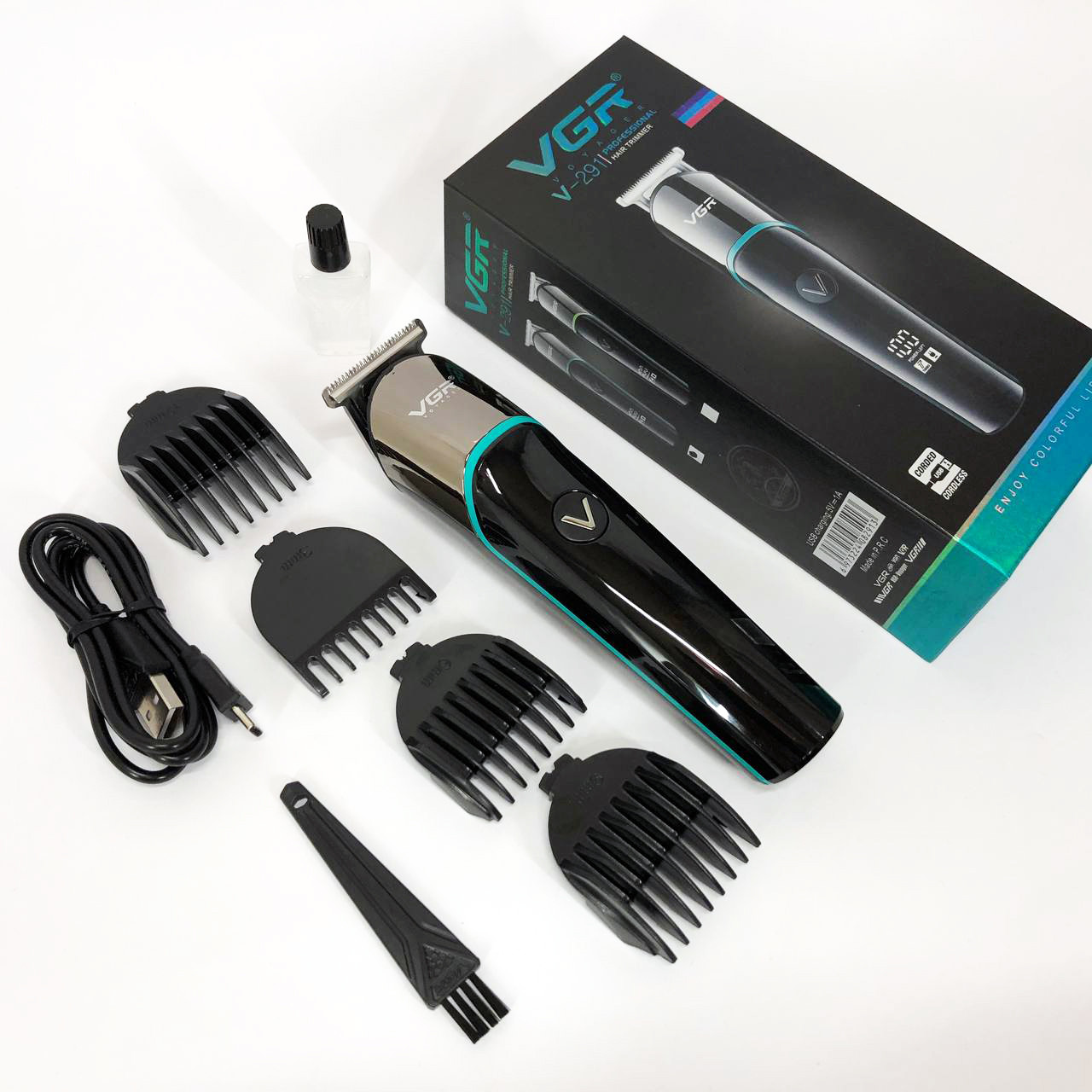 Професійна бритва-машинка для стрижки волосся VGR V-291, Відмінна машинка для стрижки волосся KD-85, фото 1