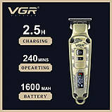 Практична машинка для стрижки волосся VGR V-901, Електромашинка для волосся, Підстригальна машинка SK-59, фото 5